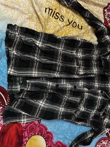 Black &amp; White Plaid Shirt