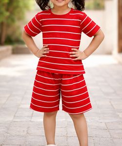 Striped Red Kids Clothing Set