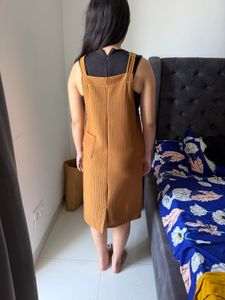 Ribbed Pinafore Dress