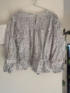 Floral Smocked Long Sleeve Blouse