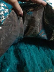 Teal &amp; Gold Girls' Party Dress