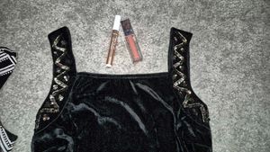 Black Velvet Sequin Bodycon