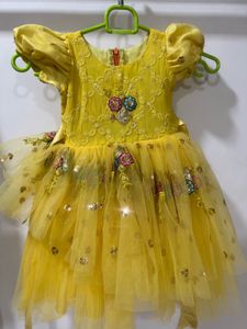 price drop Yellow Party Dress age 1-2 yr