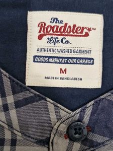 Roadster Men's Mandarin collar - Checkered Shirt
