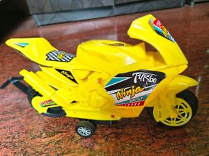 Yellow Turbo Ninja Toy Motorcycle