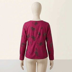 Stylish Pink Floral Print Top