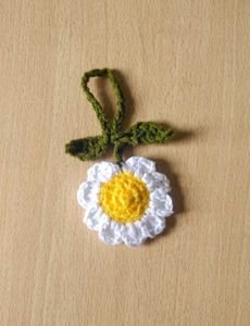 Crochet flower charm