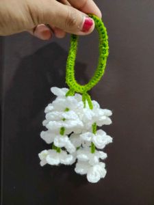 Handmade crochet mogra hair tie