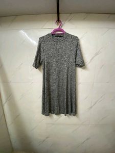 Grey Long Body Hugging Dress