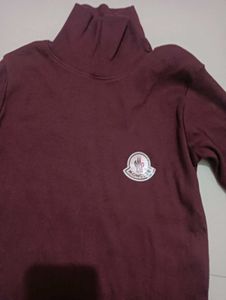 Maroon Turtleneck Sweatshirt