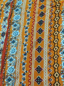 Orange Ethnic Printed Kurta
