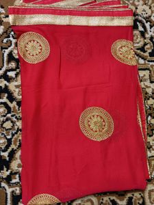 Dark Pink &amp; Gold Embroidered Salwar Kameez Suit