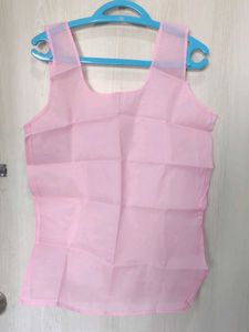 Pink Chikankari Kurta With Lining
