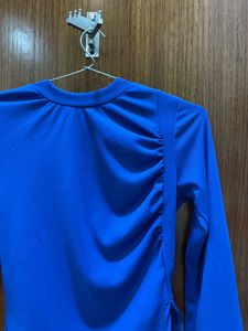 Vibrant Blue Bell Sleeve Top