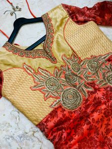 Elegant Floral Anarkali Dress
