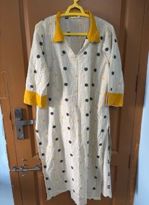 yellow collared Kurta