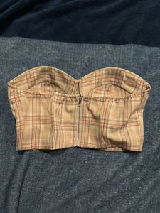 Plaid Corset Top