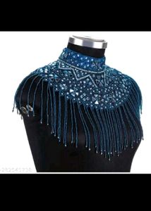 Brand new Embellished Blue Ethnic cape