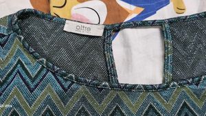 Oltre Zigzag Multi-Colored Sleeveless Top