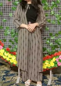Plazo dress with shrug