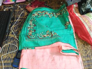 Designer Saree with Peacock Motifs