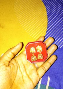 Golden Platelet Jhumka Earrings For Women