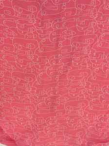 Stylish Pink Line Art Print Crop Shirt 34-36 bust
