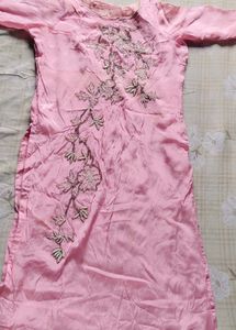 Pink Silk Kurta