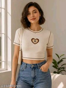 Cute Heart Crop Top