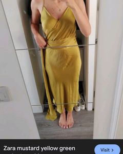 Zara Satin Wrap Party Dress Urbanic