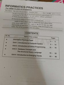 Informatics Practices Class 11 Books