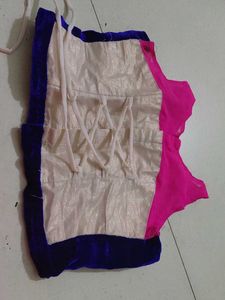 Designer Pink &amp; White Ombre Lehenga Choli