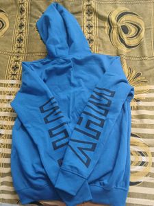 Blue "WHY" Graphic Hoodie