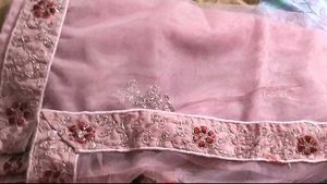Embroidered Net Dupatta