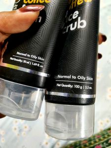 mCaffeine naked n raw Coffee Face Wash &amp; Scrub Set