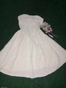 White Strapless Mini Dress