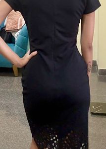 Classic Black Mock Neck Dress