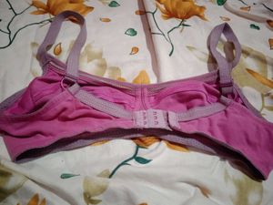 Pink Satin Bra