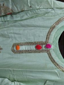 Elegant Green Embroidered Kurti