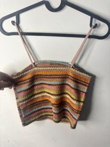 Striped Knit Crop Top