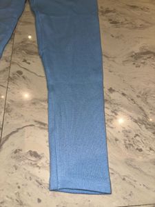 Light Blue Textured Leggings