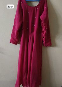 Beautiful Pink Sequined Ethnic Gown