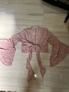 Chic Pink Printed Maxi Dress