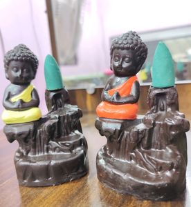 Beautiful Smoke Buddha Insence Holder