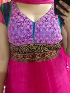 Elegant Pink Anarkali Suit