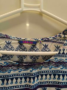 Blue &amp; White Printed Maxi Dress in M