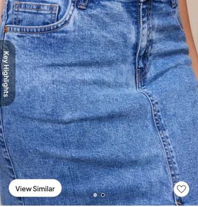 Maxi Denim Skirt with Slit