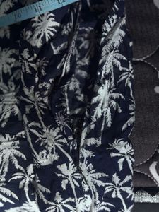 Navy Blue Palm Tree Dress