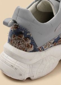 Stylish Grey Floral Sneakers