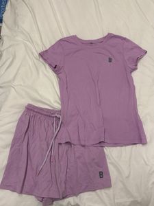 Lavender Tee &amp; Shorts Set